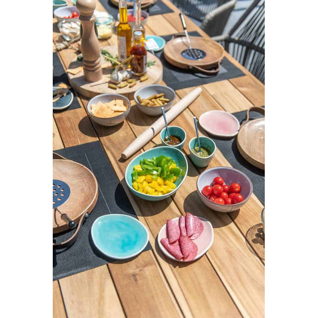 Taste 4SO Barista dining antraciet + Basso teak tafel 240 cm