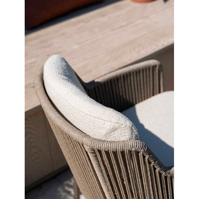 4 Seasons Outdoor Bernini dining stoel + Taste 4SO Prado tafel met keramisch tafelblad barrel terre 240 cm