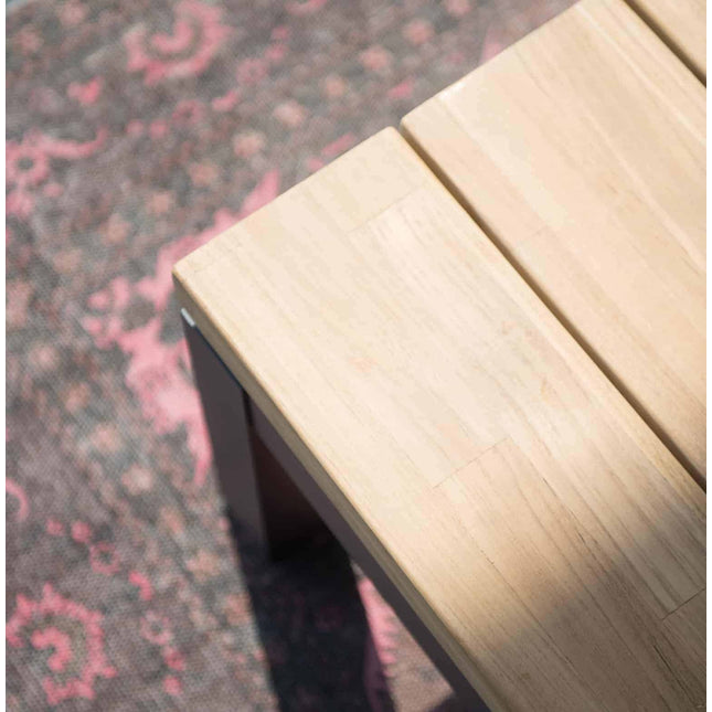 4 Seasons Outdoor Capitol koffietafel vierkant 90 x 90 x 35 cm. teak tafelblad