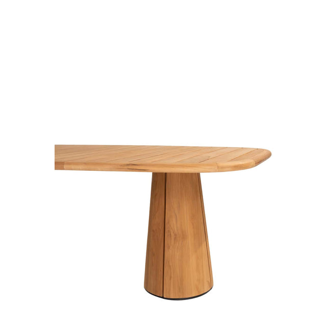 4 Seasons Outdoor Moretti high back dining stoel + Taste 4SO Capri tafel barrel-vorm teak 240 cm