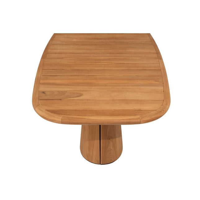 4 Seasons Outdoor Capalbio dining stoel + Taste 4SO Capri tafel barrel-vorm teak 240 cm