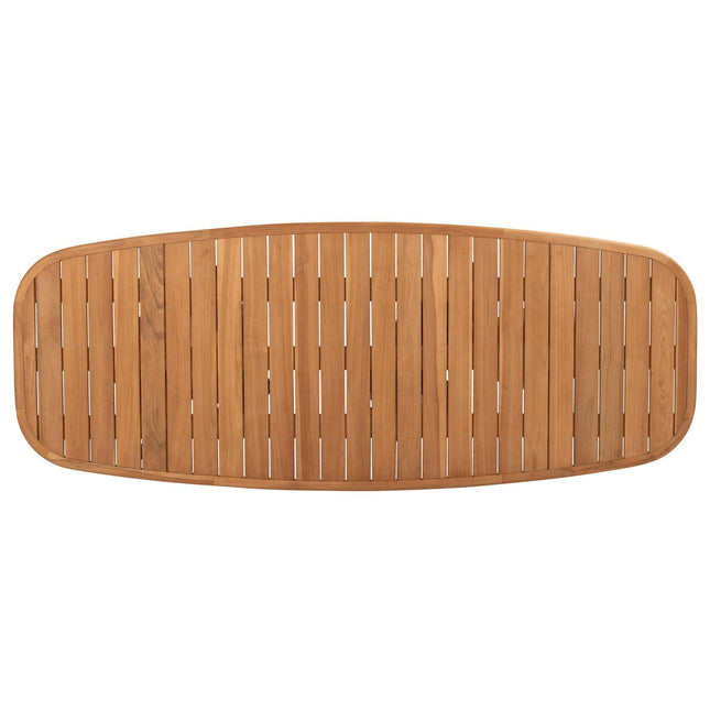 4 Seasons Outdoor Tess dining + Taste 4SO Capri tafel barrel-vorm teak 280 x 110 cm