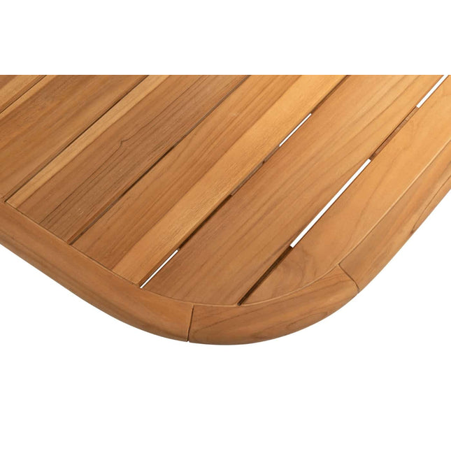 4 Seasons Outdoor Tuinset Capalbio low dining stoel + Taste 4SO Capri low dining tafel barrel-vorm teak 240 x 110 cm