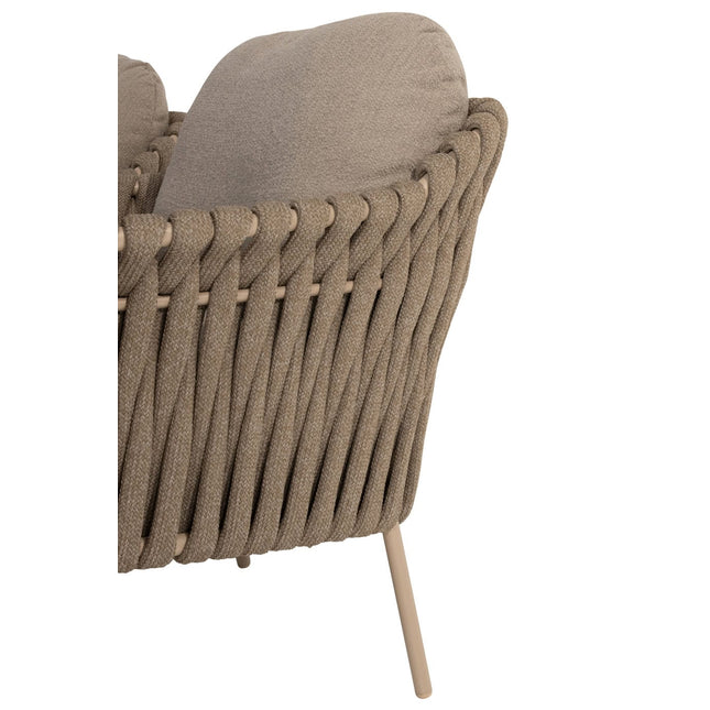 4 Seasons Outdoor Comino loungebank + Yoga bijzettafel Ø 73 cm