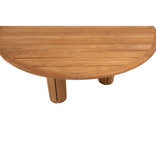 4 Seasons Outdoor Jura dining + Taste 4SO Corsica tafel kiezel-vorm teak 240 x 130 cm