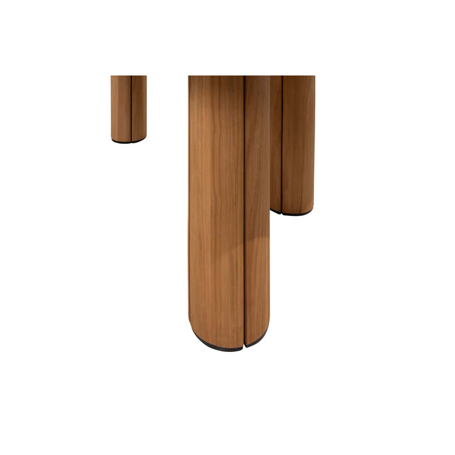 4 Seasons Outdoor Jura dining + Taste 4SO Corsica tafel kiezel-vorm teak 240 x 130 cm