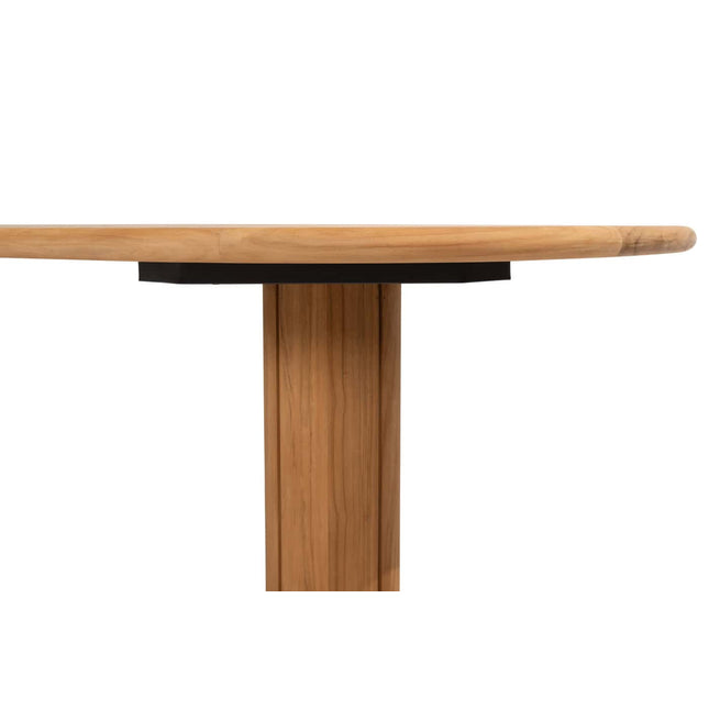 4 Seasons Outdoor Samos dining stoel + Taste 4SO Corsica tafel kiezel-vorm teak 240 cm