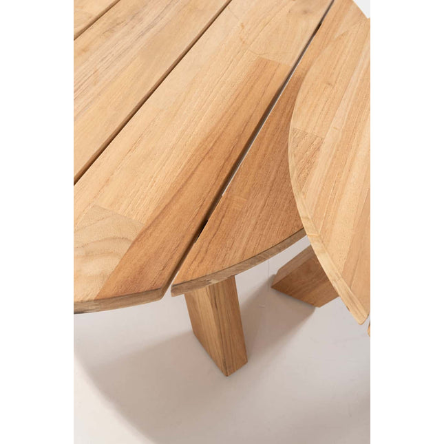 4 Seasons Outdoor Cosmic salontafel teak 65 cm. Ø (H 40 cm)