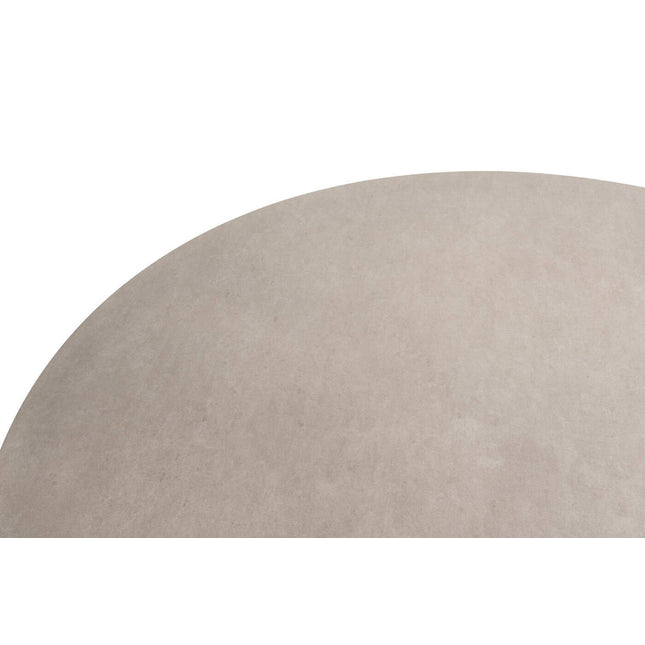 Taste 4SO Manitoba stapelbare dining stoel latte + Donato tafel 160 Ø cm met geprint keramiek blad