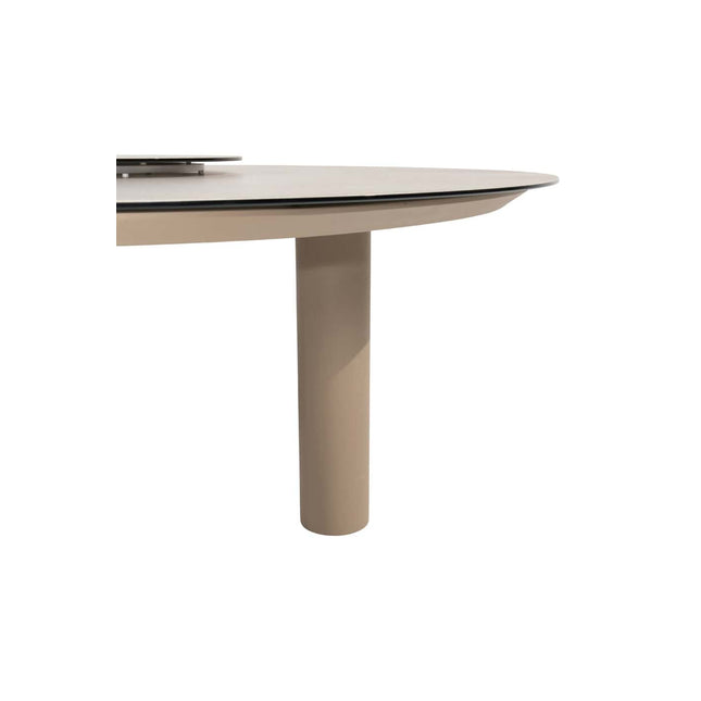 4 Seasons Outdoor Tuinset Sardinia low dining stoel + Taste 4SO Donato low dining tafel 160 cm Ø latte