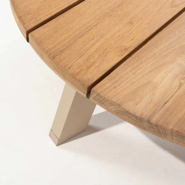 Taste 4SO Emma set van 2 salontafels latte, 65 en 80 cm. Ø  printed keramiek / teak top