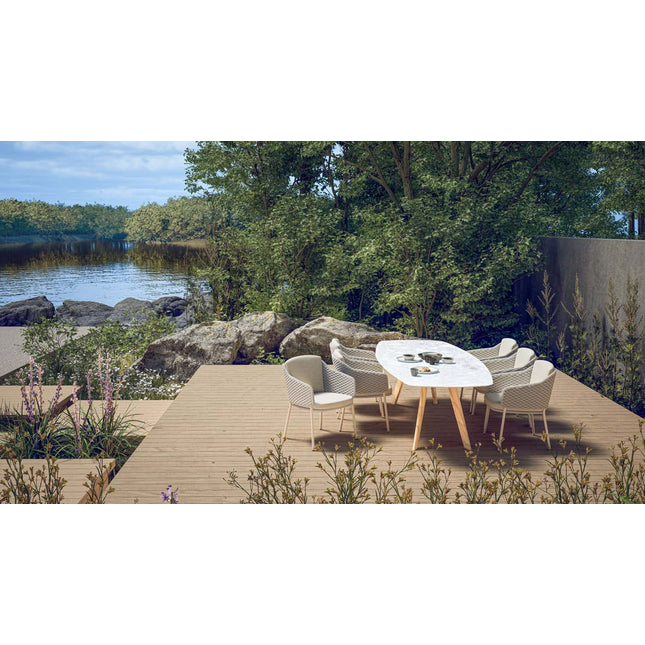 4 Seasons Outdoor Eros dining + Lucas teak tafel 240 cm