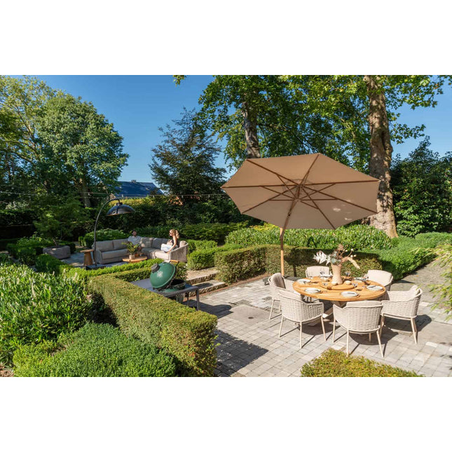 4 Seasons Outdoor Eros dining + Taste 4SO Prado teak tafel 130 Ø cm