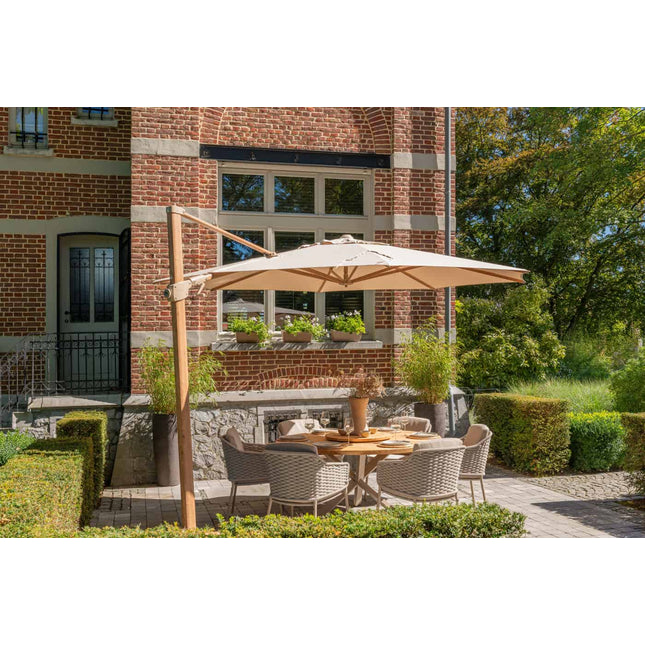 4 Seasons Outdoor Eros dining + Taste 4SO Prado teak tafel 160 Ø cm