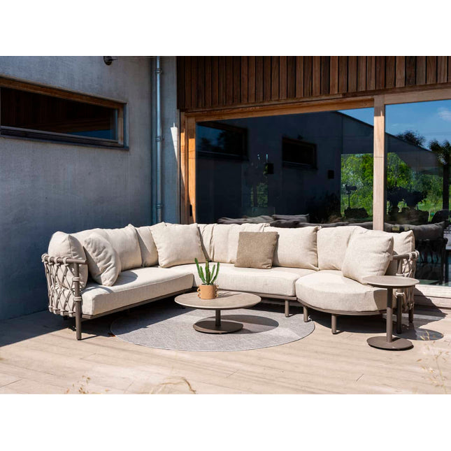 4 Seasons Outdoor Ezra loungeset + Boaz salontafel 80 Ø cm terre