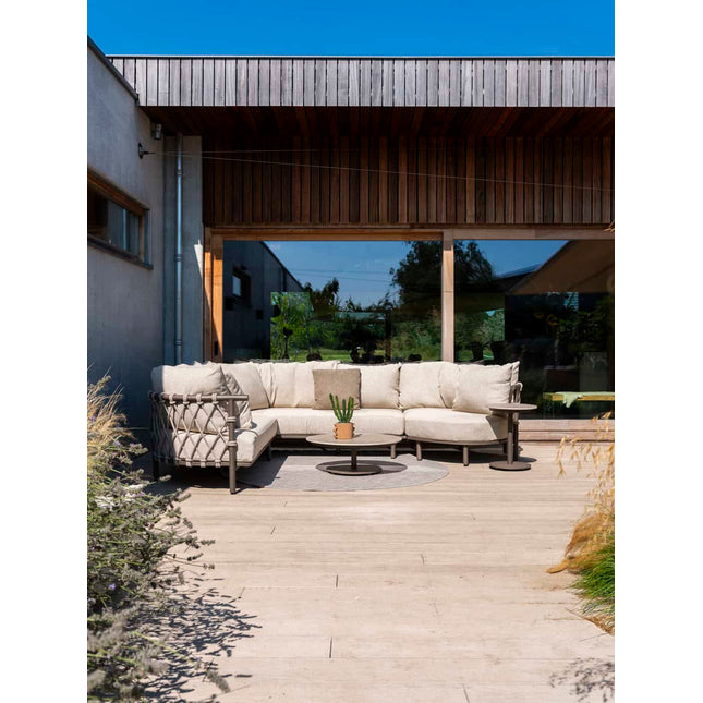 4 Seasons Outdoor Ezra loungeset + Boaz salontafel 80 Ø cm terre