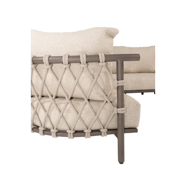 4 Seasons Outdoor Ezra loungeset + Boaz salontafel 80 Ø cm terre