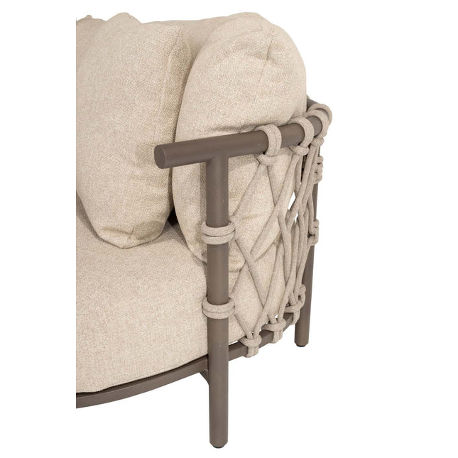 4 Seasons Outdoor Ezra loungeset + Boaz salontafel 80 Ø cm terre