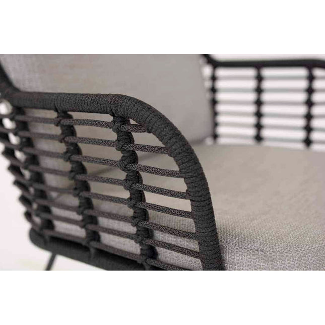 4 Seasons Outdoor Fabrice dining antraciet + Privada tafel ovaal HPL blad 240 cm