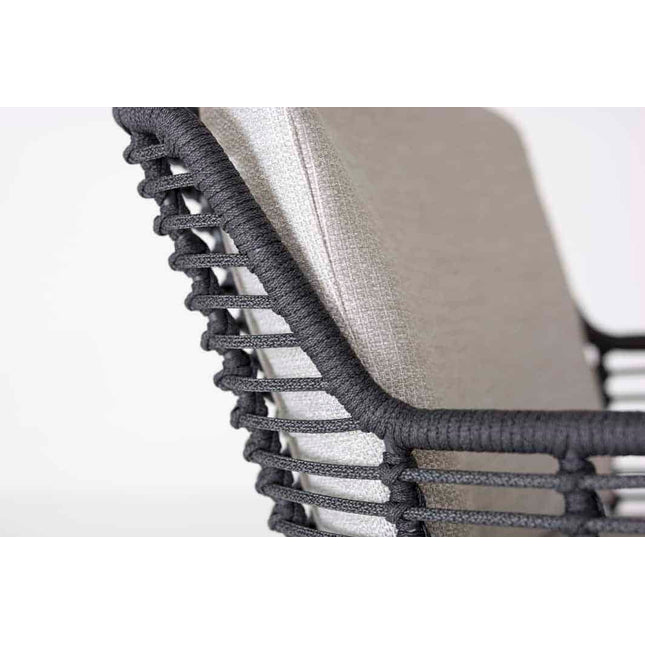 4 Seasons Outdoor Fabrice dining antraciet + Privada tafel ovaal HPL blad 240 cm