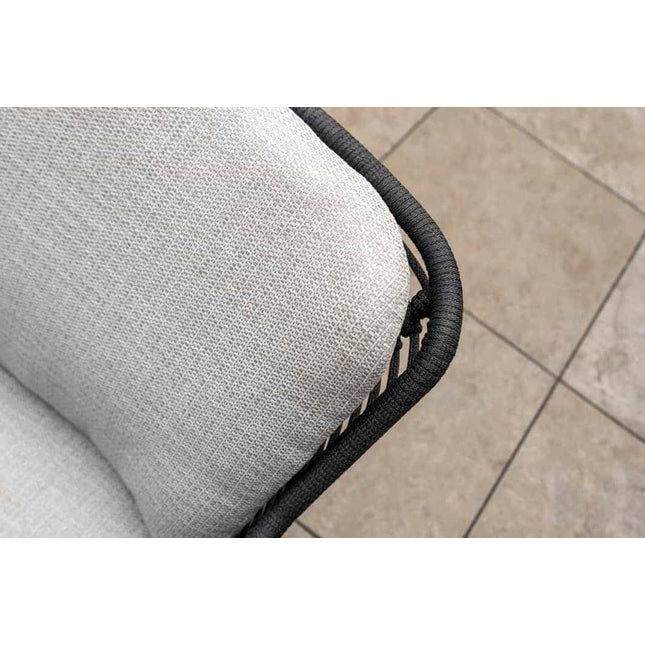 4 Seasons Outdoor Fabrice dining antraciet + Taste 4SO Prado teak tafel ellips 240 cm