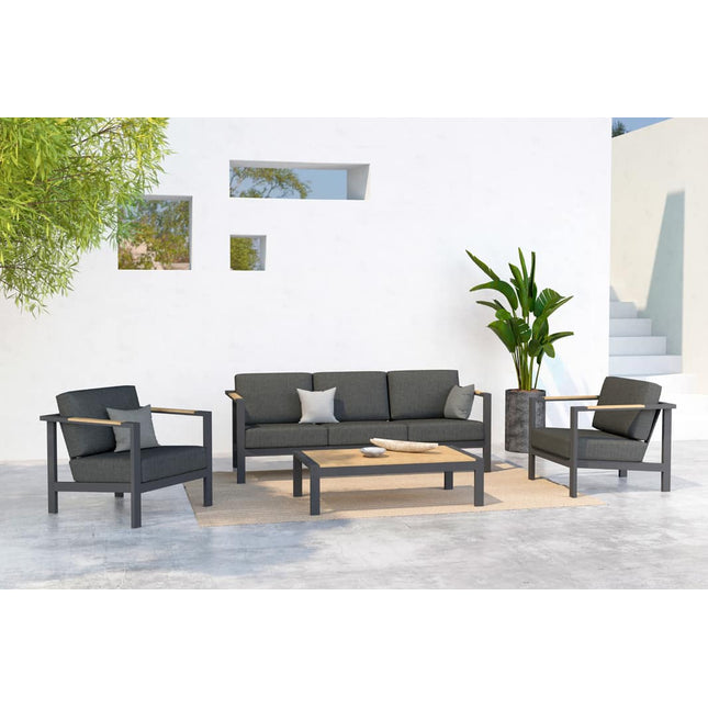 Taste 4SO Ginger loungeset antraciet + salontafel 120 x 64,5 cm