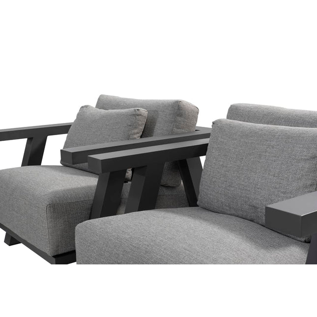 4 Seasons Outdoor Iconic loungeset + Forza hoge salontafel 120 x 70 x 55 cm