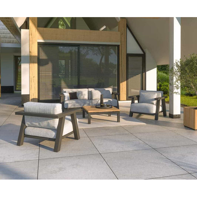 4 Seasons Outdoor Iconic loungeset + Forza hoge salontafel 120 x 70 x 55 cm