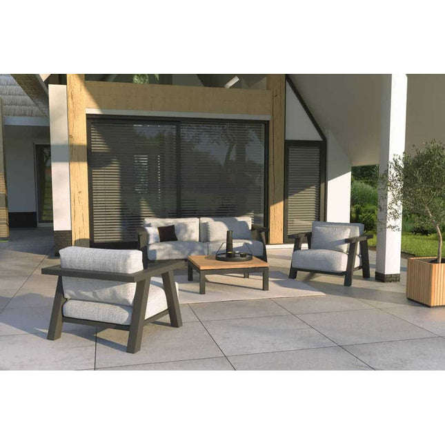 4 Seasons Outdoor Iconic loungeset + Forza hoge salontafel 120 x 70 x 55 cm