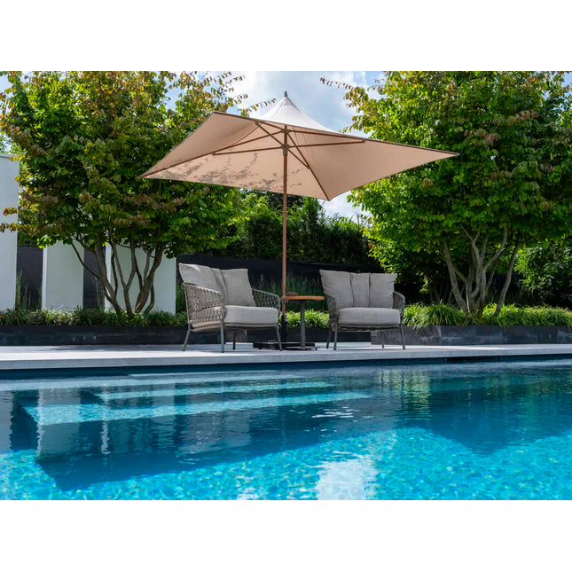 4 Seasons Outdoor Jura bistro loungeset + Volta bijzettafel 45 Ø cm olive