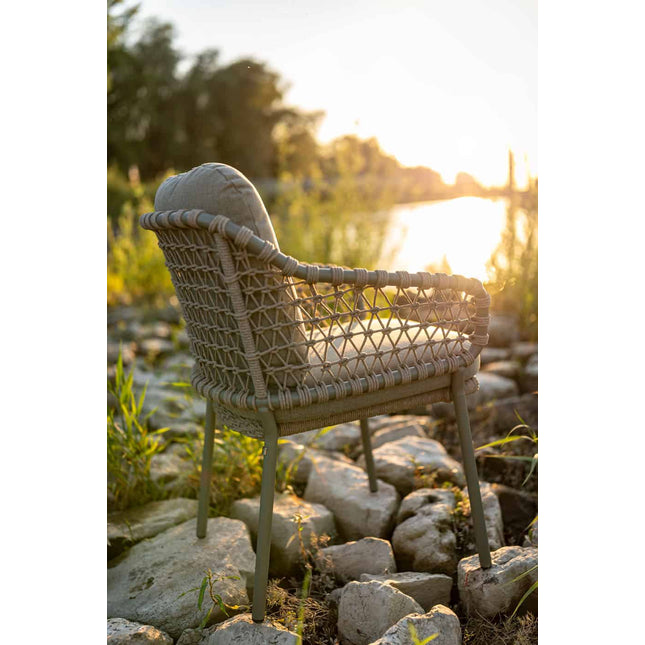 4 Seasons Outdoor Jura stapelbare dining stoel incl. 2 kussens