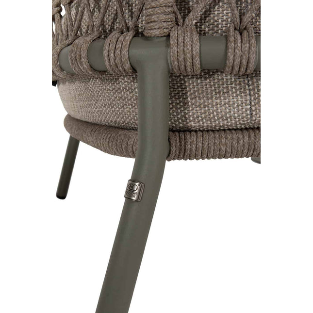 4 Seasons Outdoor Jura bistro loungeset + Volta bijzettafel 45 Ø cm olive