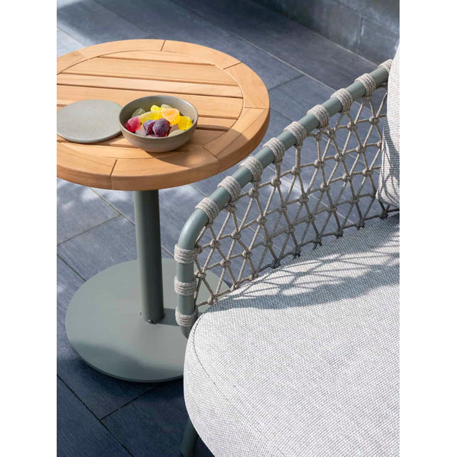 4 Seasons Outdoor Volta bijzettafel centrale poot olive 45 cm. Ø (H 55)