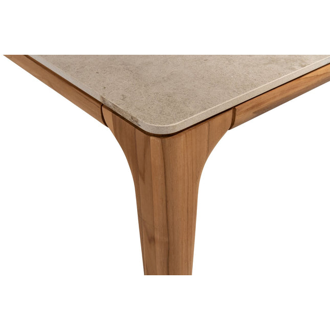 Taste 4SO Parma stapelbare dining latte + Liam tafel met keramisch tafelblad 240 cm