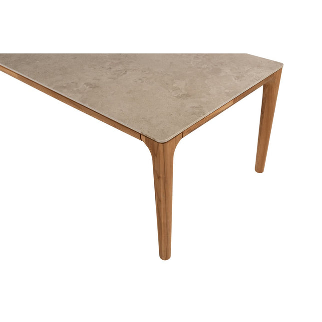 Taste 4SO Barista dining stoel latte + Liam tafel met keramisch tafelblad 240 cm