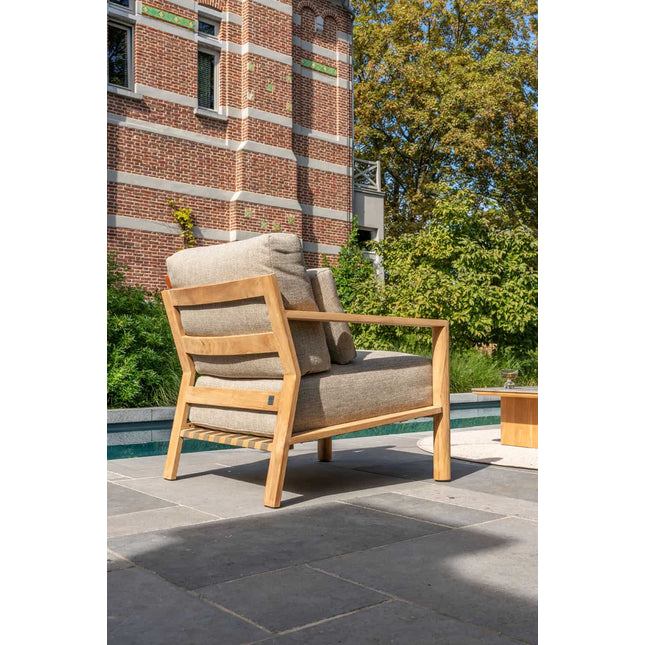4 Seasons Outdoor Lucas lounge stoel teak incl. 3 kussens