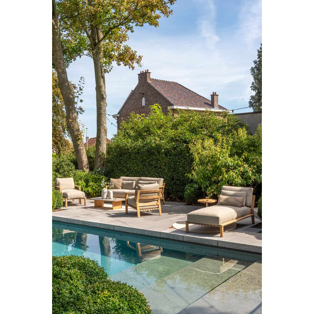 4 Seasons Outdoor Lucas lounge stoel teak incl. 3 kussens