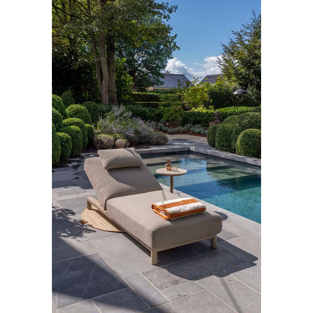 4 Seasons Outdoor Boaz bijzettafel met keramisch tafelblad, centrale poot terre 45 cm. Ø (H 55)