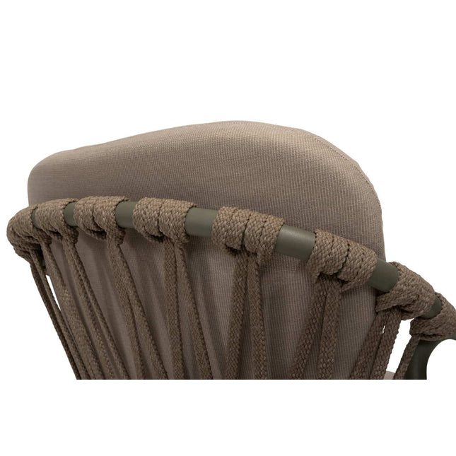 Taste 4SO Manitoba stapelbare dining stoel – Olive (incl. 2 kussens)