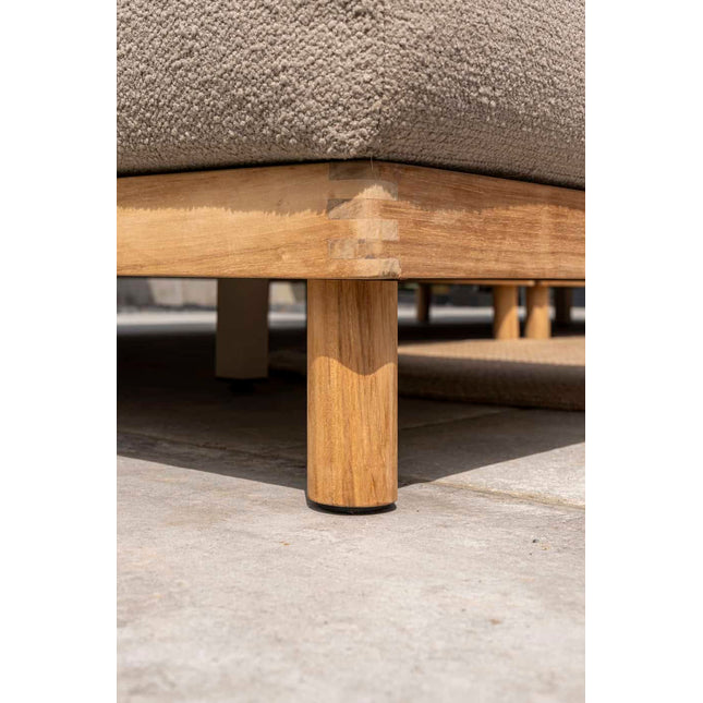 4 Seasons Outdoor Marie chaise lounge bank + center + Finn salontafels keramiek