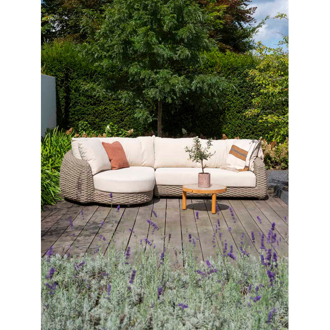 4 Seasons Outdoor Maxime chaise lounge bank + Boaz salontafels terre