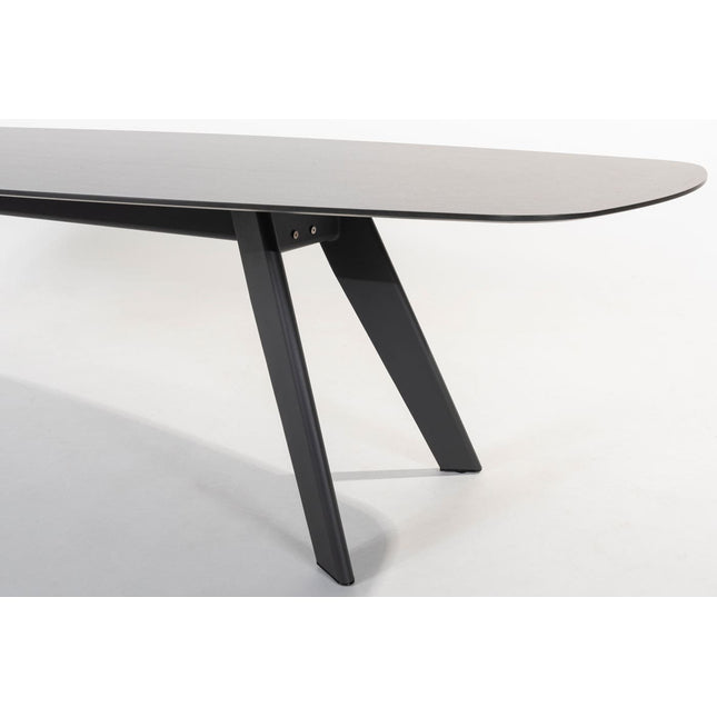 4 Seasons Outdoor Montana tafel barrel HPL slate antraciet 280 x 113 cm