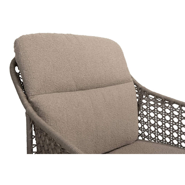 4 Seasons Outdoor Moretti high back dining stoel + Arizona tafel keramisch blad kiezel-vorm 240 cm