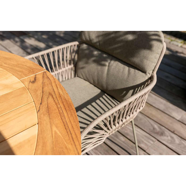 4 Seasons Outdoor Murcia dining stoel olive incl. 2 kussens