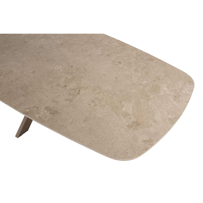 4 Seasons Outdoor Tuinset Capalbio low dining stoel + Nevada low dining tafel barrel-vorm 250 cm terre