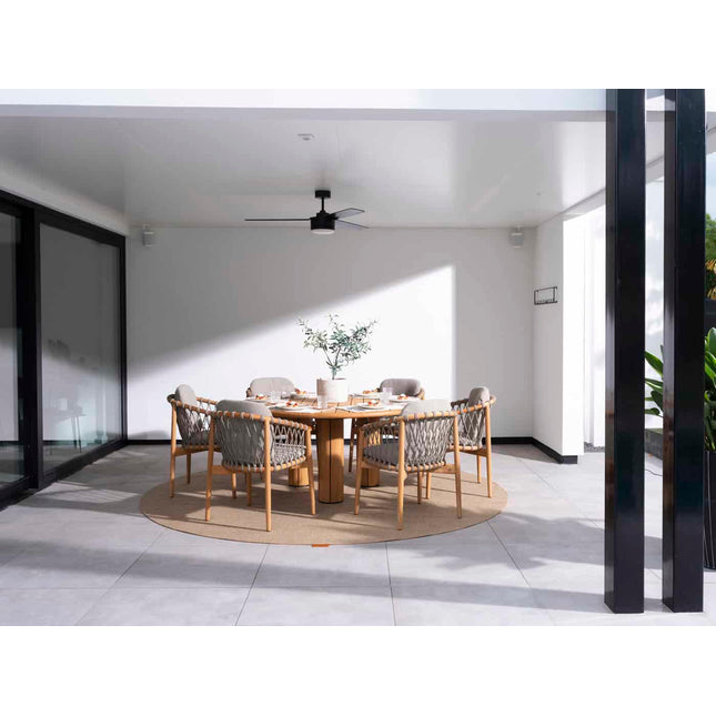 4 Seasons Outdoor Nora dining stoel + Taste 4SO Corsica tafel teak 160 Ø cm