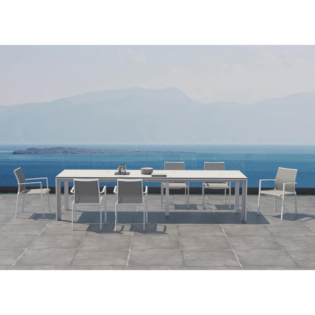 Taste 4SO Optimum uitschuiftafel keramiek wit 220-280-340 cm