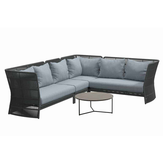 4 Seasons Outdoor Oriënt loungeset + center + Atlas salontafel 80 Ø cm