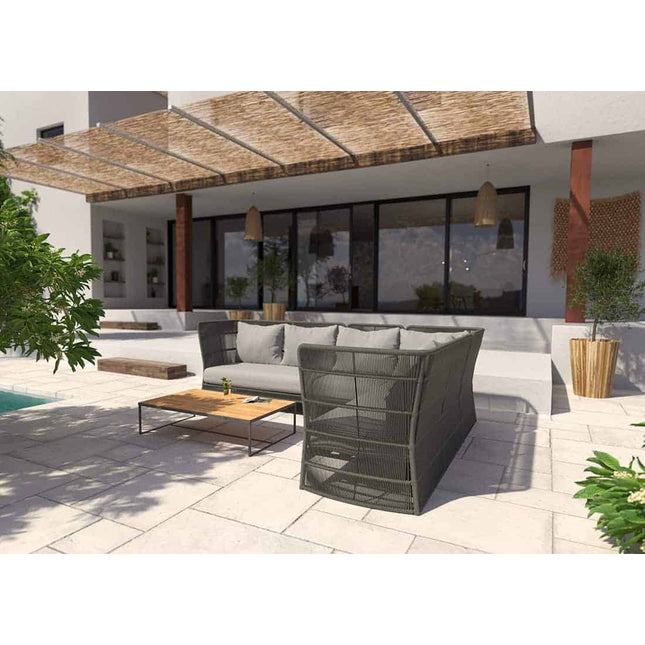 4 Seasons Outdoor Oriënt loungeset + Strada salontafel 73 Ø cm