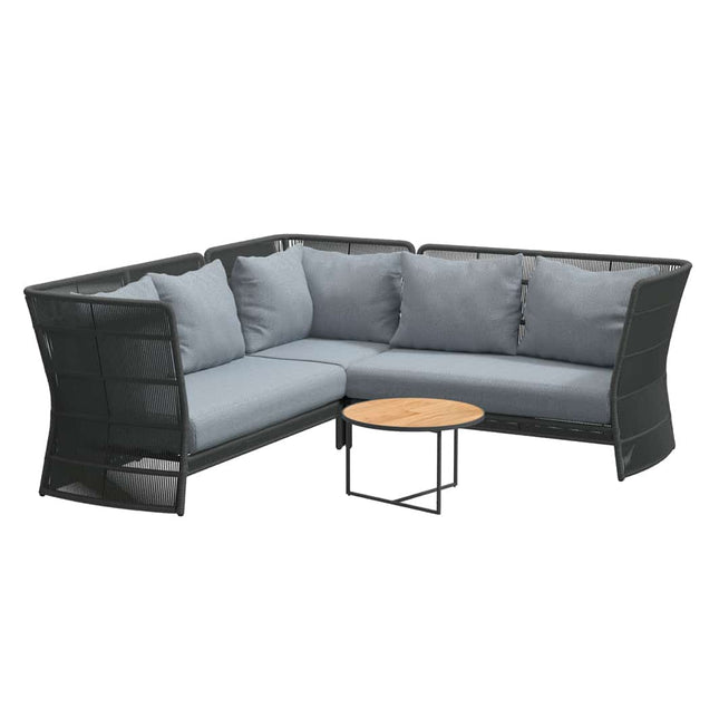 4 Seasons Outdoor Oriënt loungeset + Strada salontafel 73 Ø cm